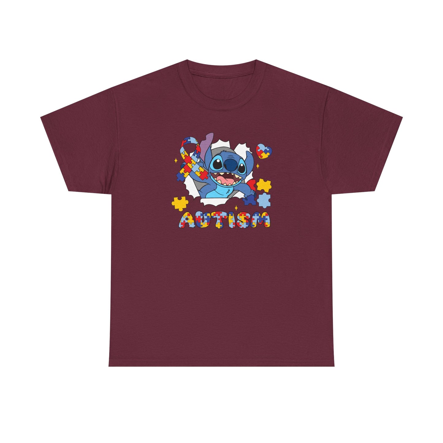 Stitch Autism Awareness T-Shirt — Puzzle Heart Design