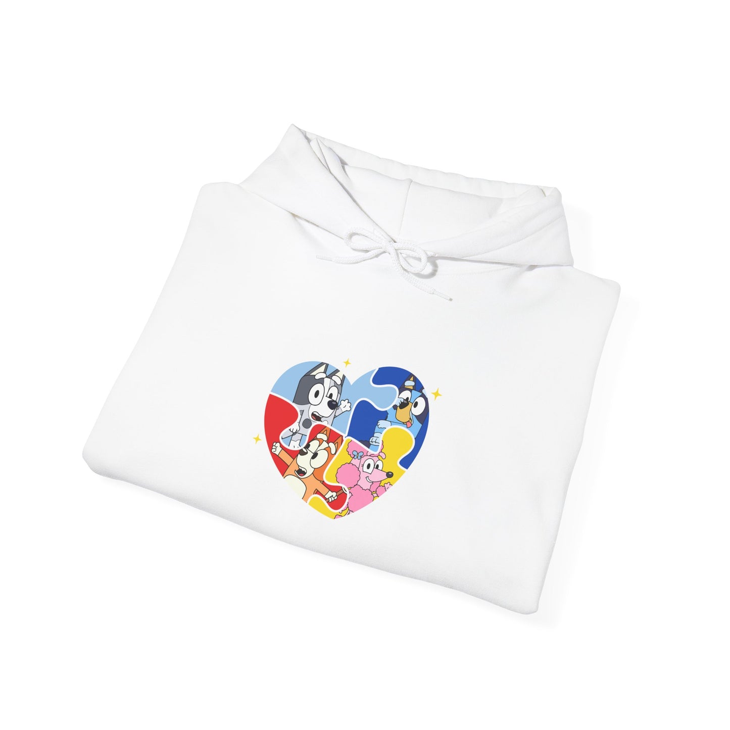 Retro Cartoon Heart Hoodie — Colorful Vintage Characters Graphic Sweatshirt