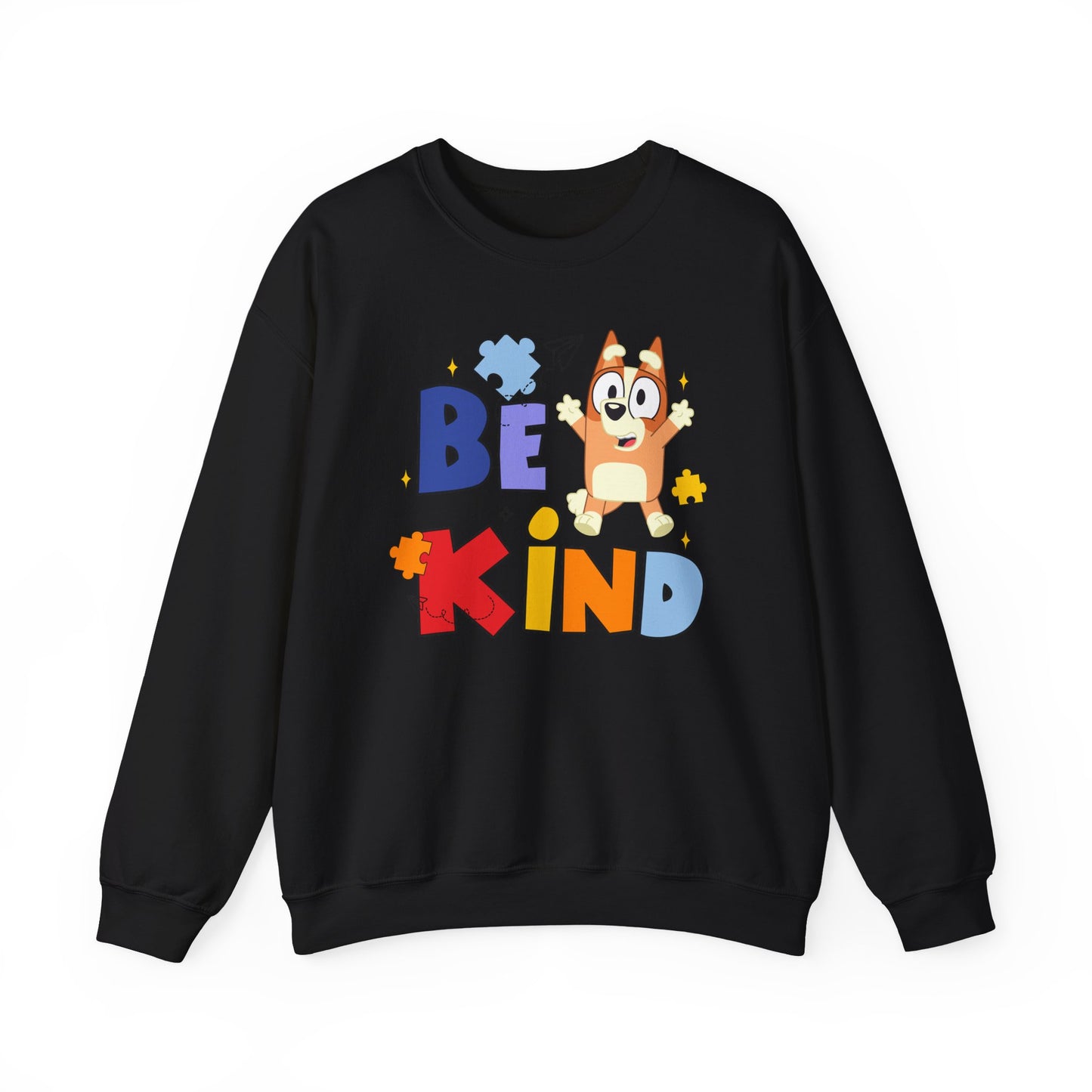 Be Kind Crewneck Sweatshirt — Cute Dog Graphic Kids/Adult Casual Pullover