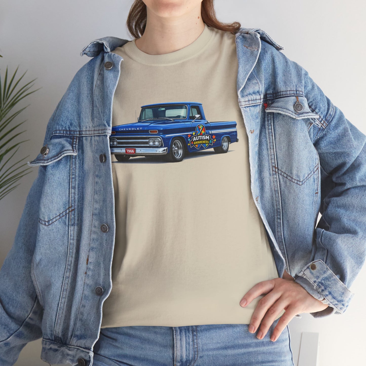Classic Blue Pickup Truck T‑Shirt — Vintage Chevy C10 Graphic Tee