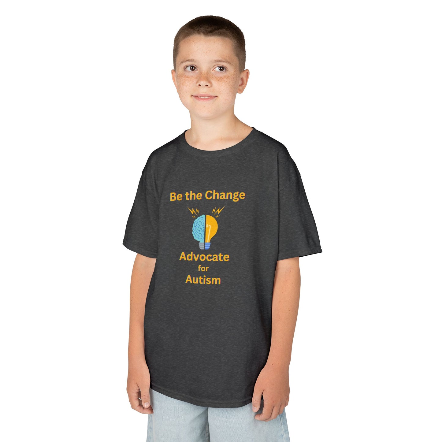 Kids Advocate for Autism Tee - Be the Change Cotton T-Shirt
