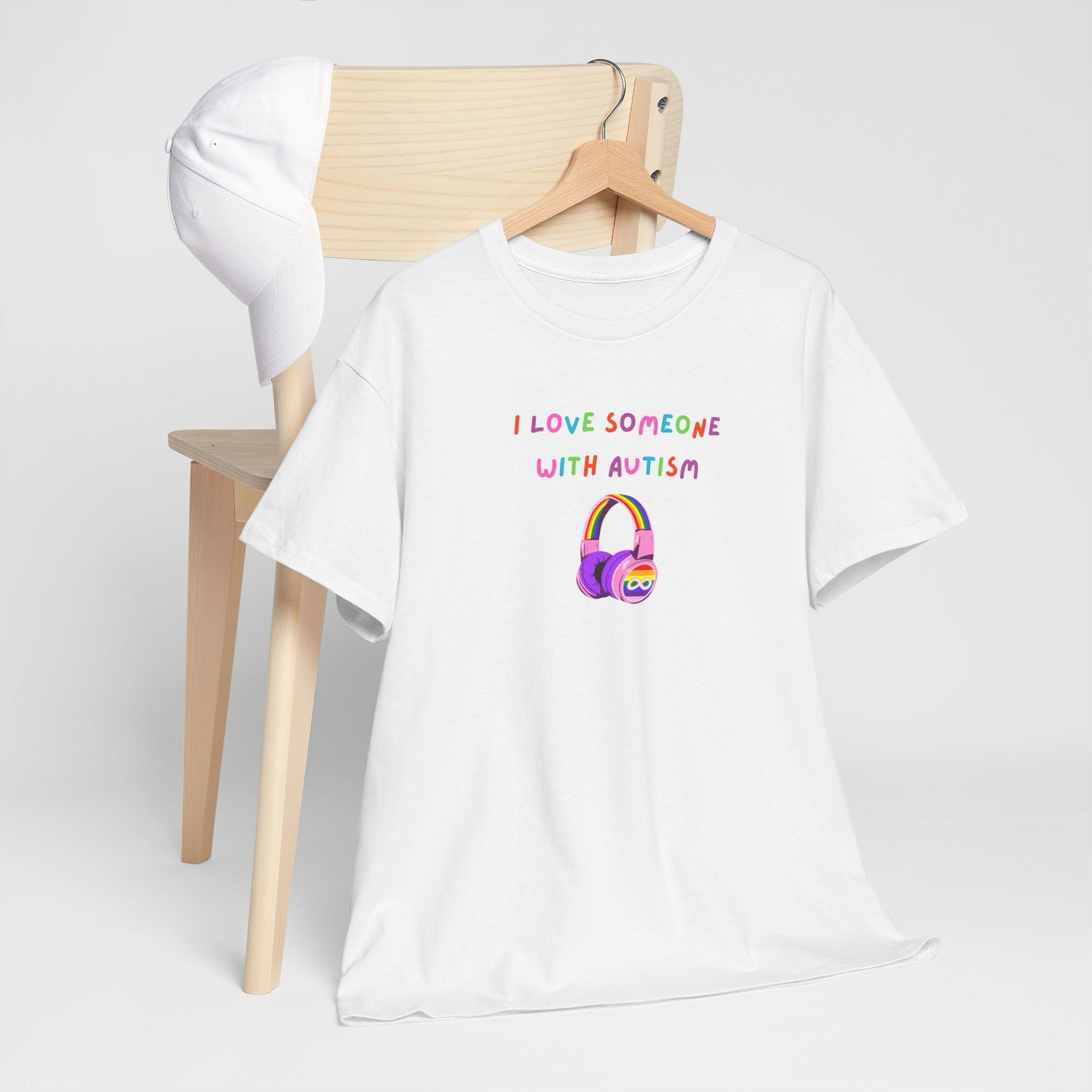 Autism Awareness Unisex Heavy Cotton Tee - I Love Someone with Autism