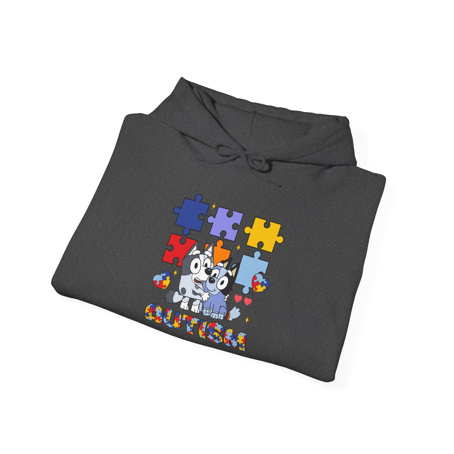 Autism Awareness Puzzle Hoodie — Cute Cat Design "Autism"