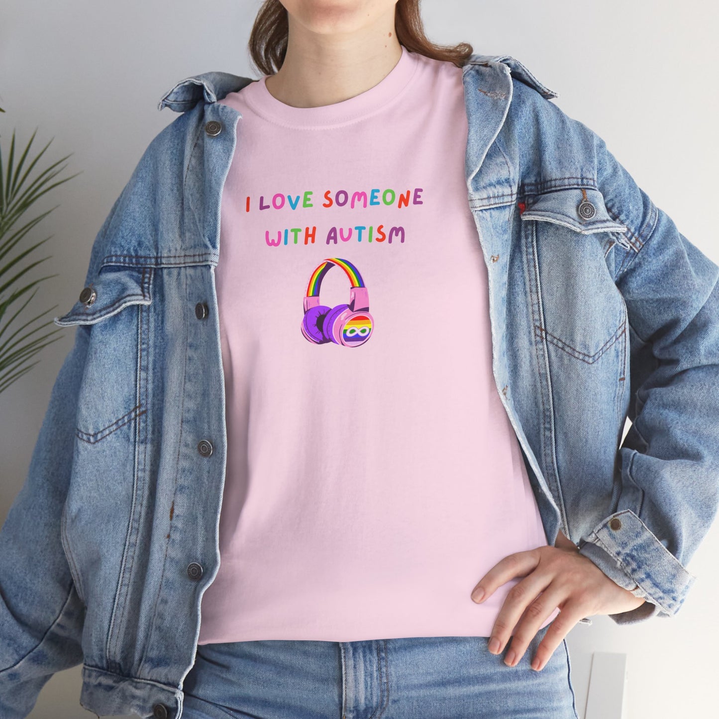 Autism Awareness Unisex Heavy Cotton Tee - I Love Someone with Autism