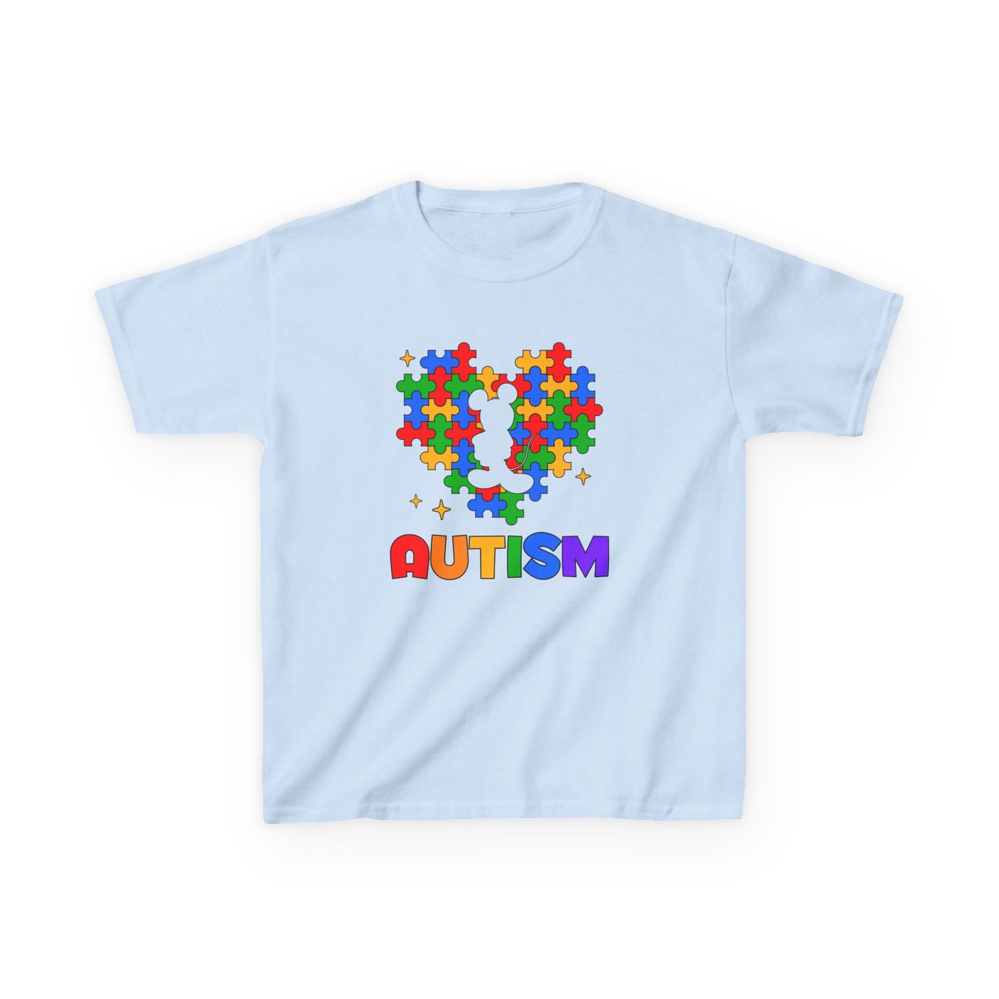 Kids Autism Puzzle-Heart T-Shirt — Colorful Awareness Tee