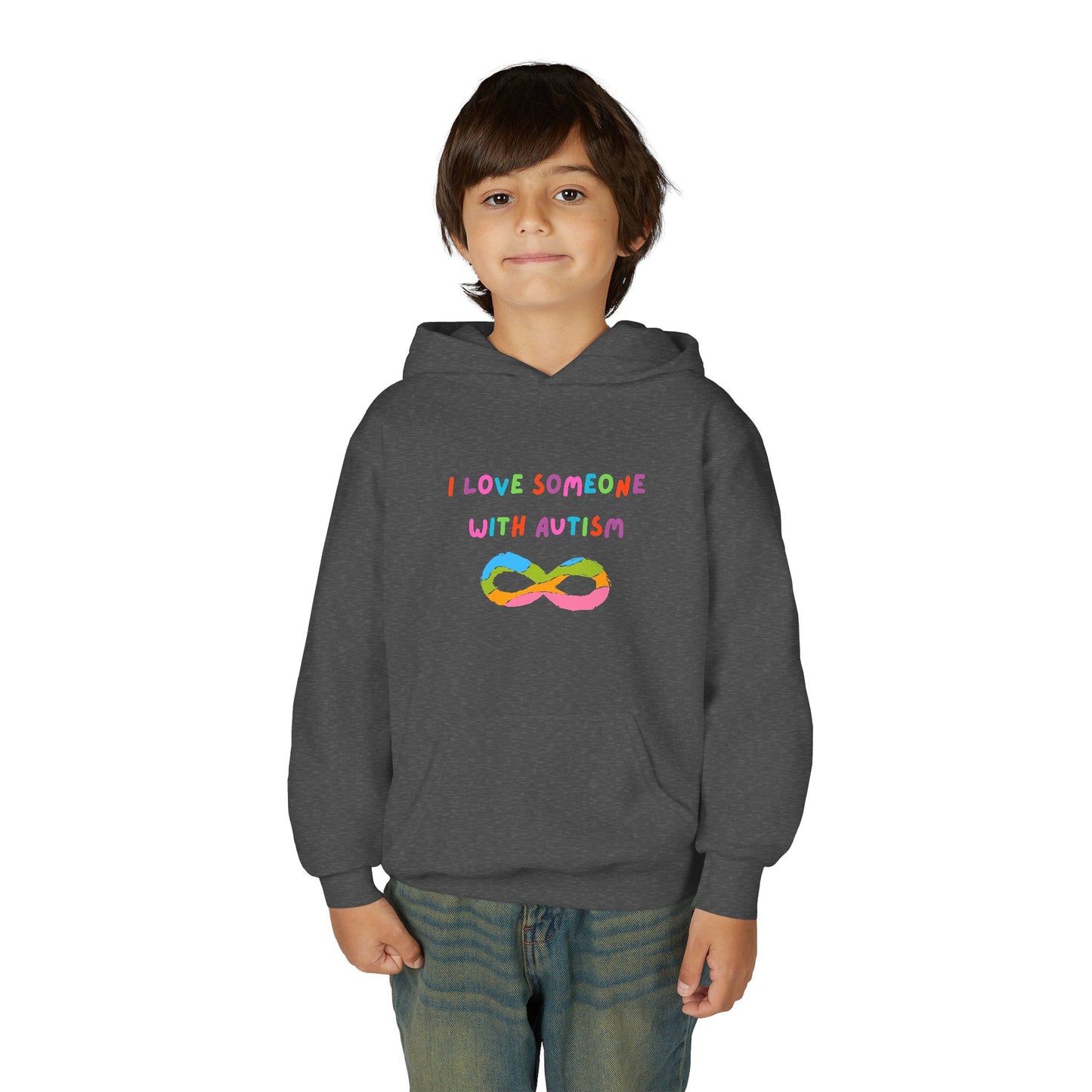 Autism Awareness Youth Hoodie - I Love Someone with Autism