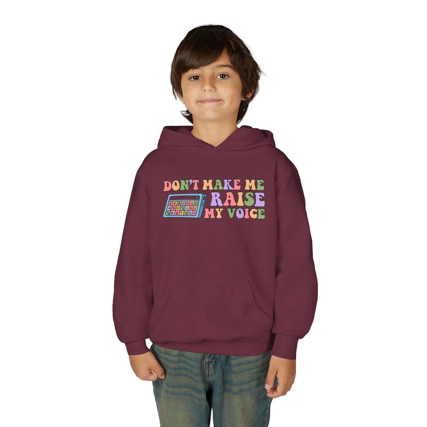 Youth Hoodie - Don't Make Me Raise My Voice Humor