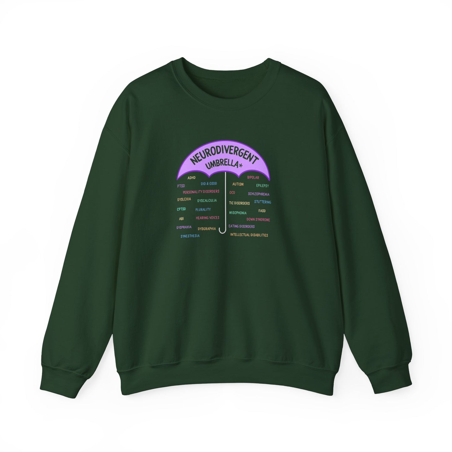 Neurodivergent Umbrella Crewneck Sweatshirt — Inclusive Pride Pullover
