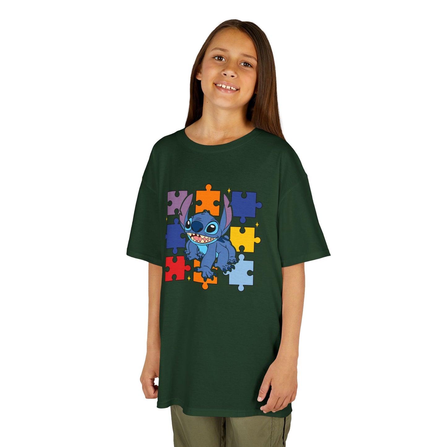 Autism Puzzle Stitch Kids Tee