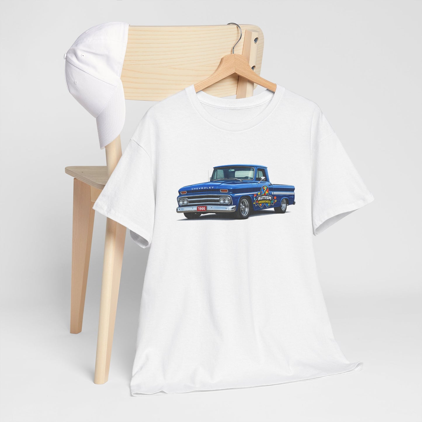 Classic Blue Pickup Truck T‑Shirt — Vintage Chevy C10 Graphic Tee