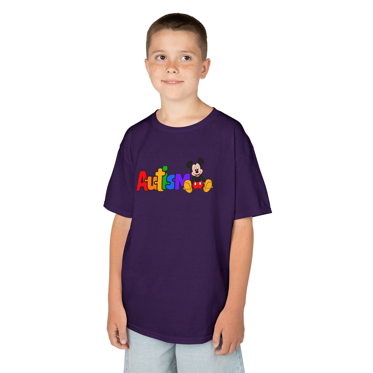 Kids T-Shirt — Colorful 'Autism' Rainbow Design