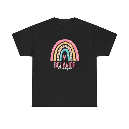 Behavior Analyst Rainbow T-Shirt – Cute Pastel ABA Tee for Teachers & Therapists