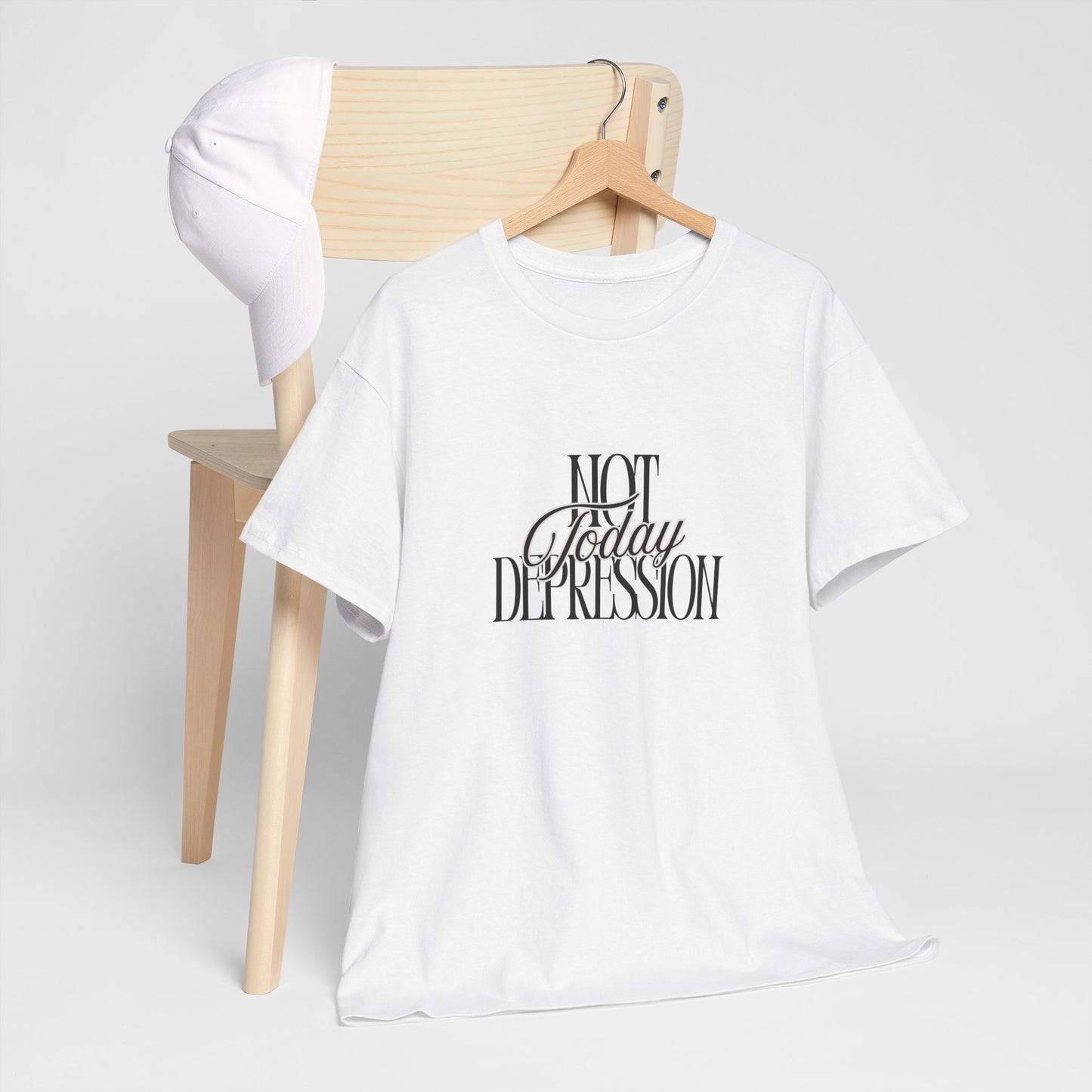 Not Today Depression Unisex Heavy Cotton Tee