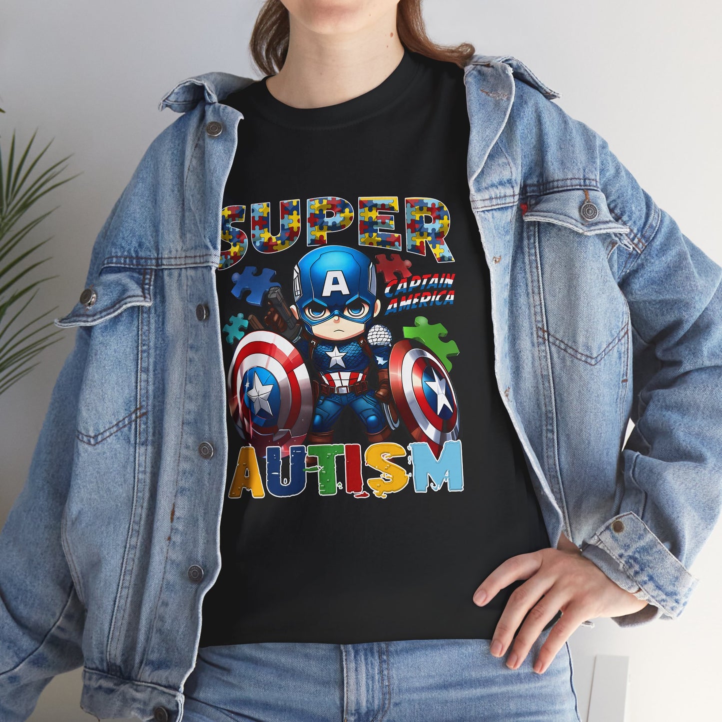 Autism Superhero T-Shirt — "Super Autism" Captain Hero Tee for Kids & Supporters