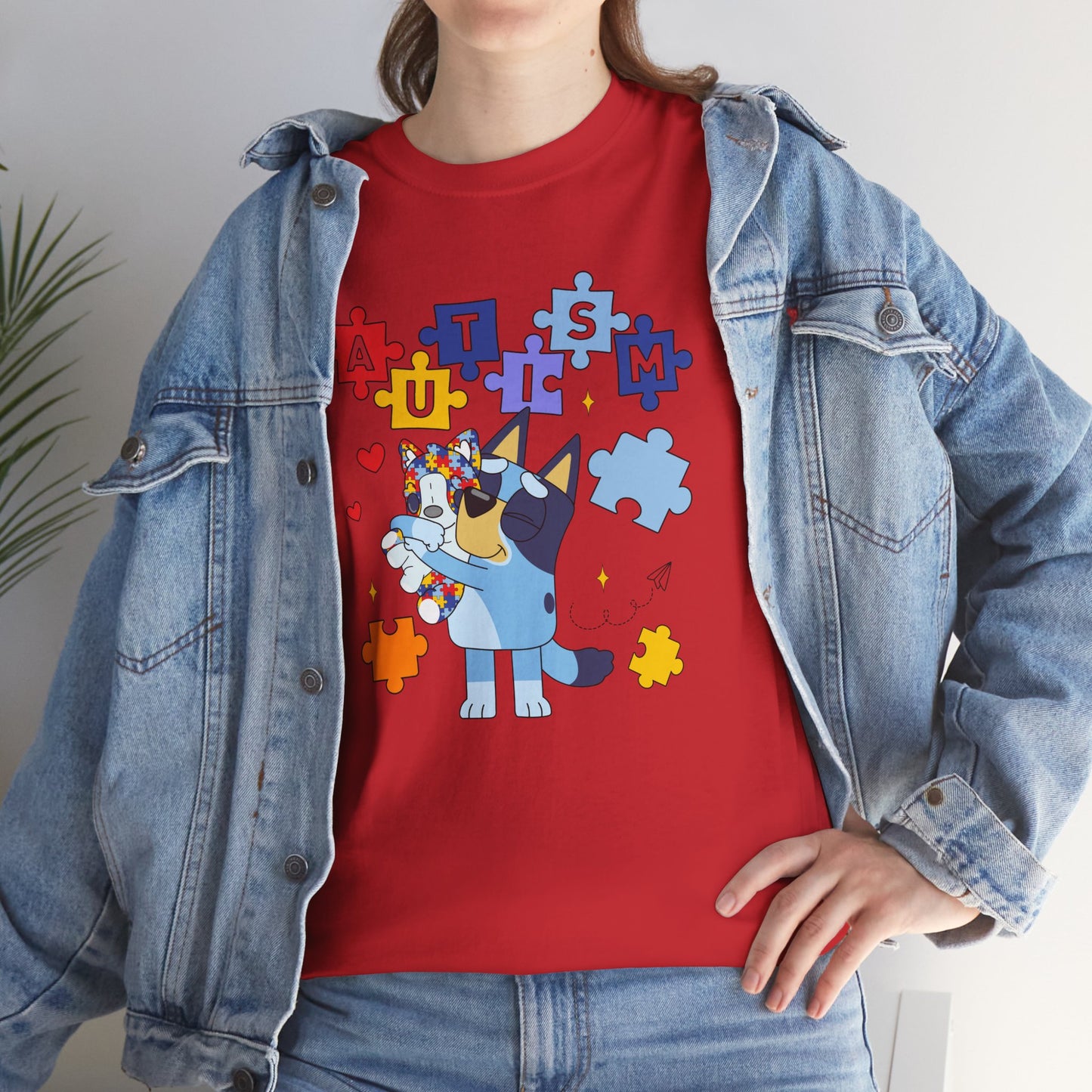 Autism Awareness Puzzle Puppy T-Shirt — Cute Supportive Autism Design