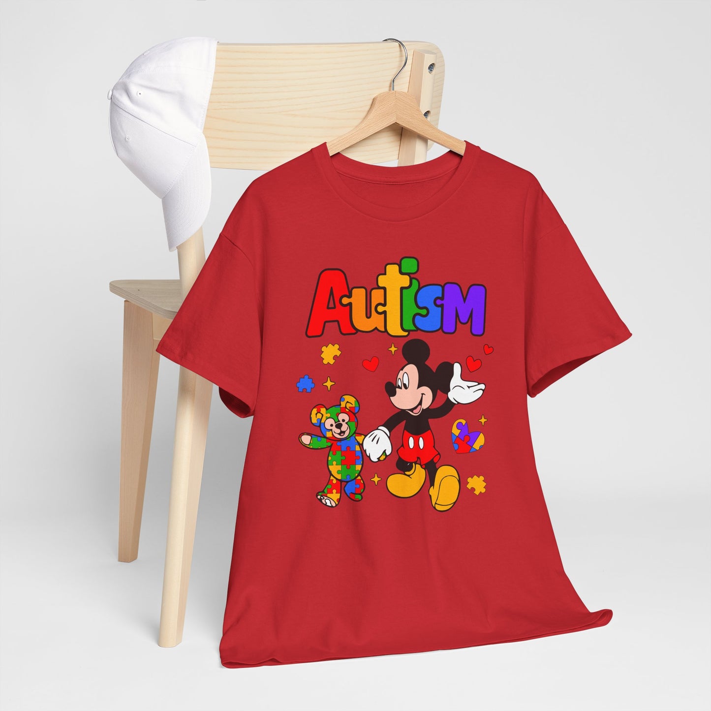 Autism Awareness T-Shirt — Colorful Puzzle Heart Design