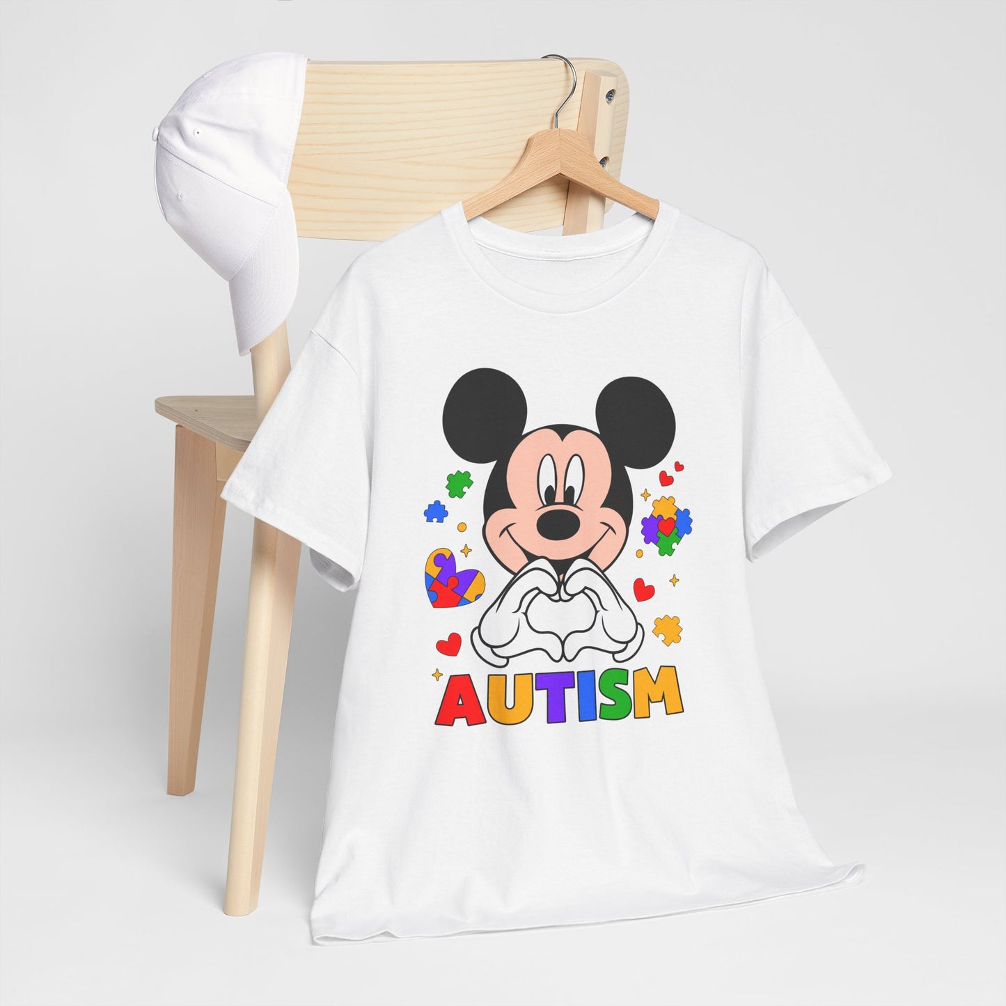 Autism Awareness T-Shirt — Colorful Puzzle Heart Design