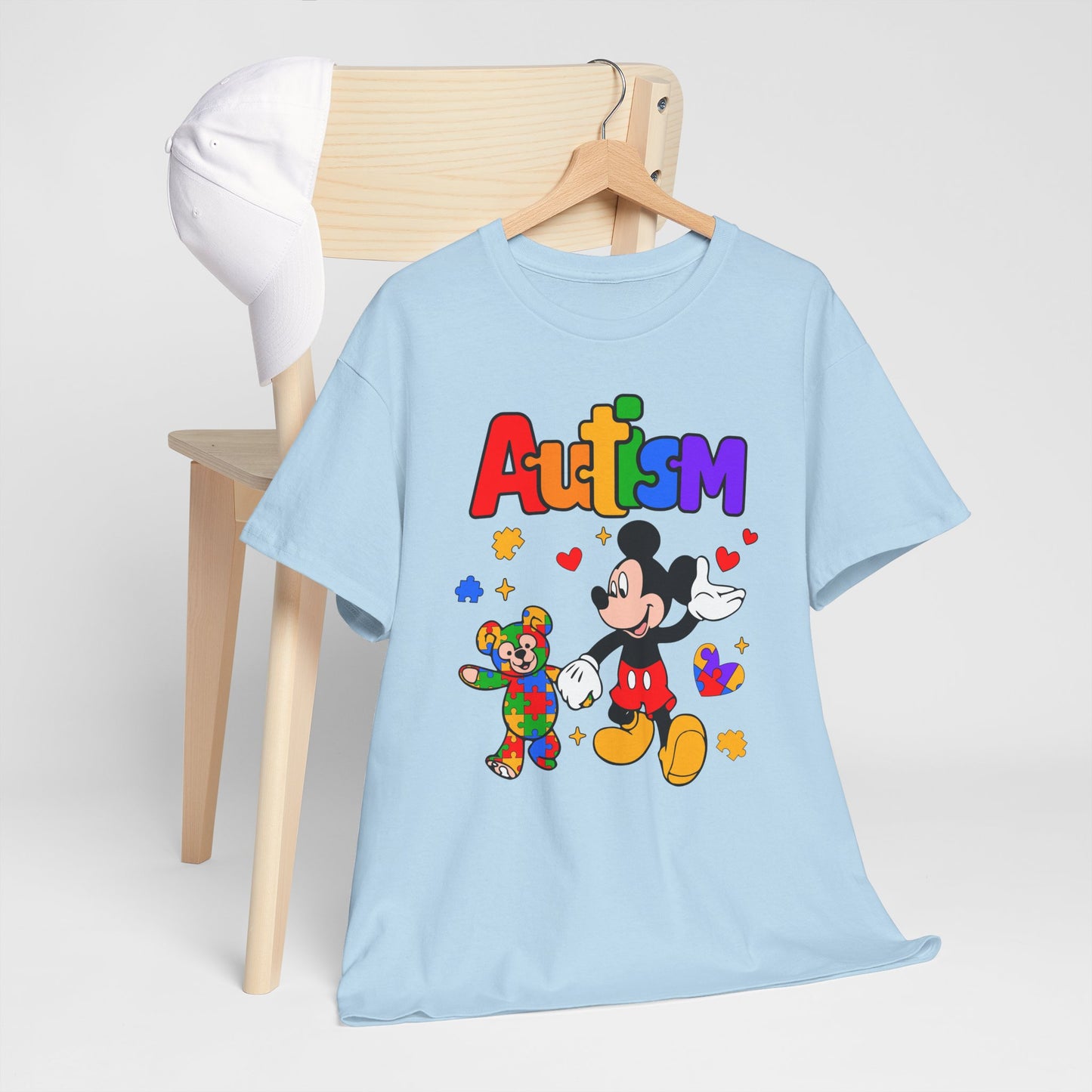 Autism Awareness T-Shirt — Colorful Puzzle Heart Design