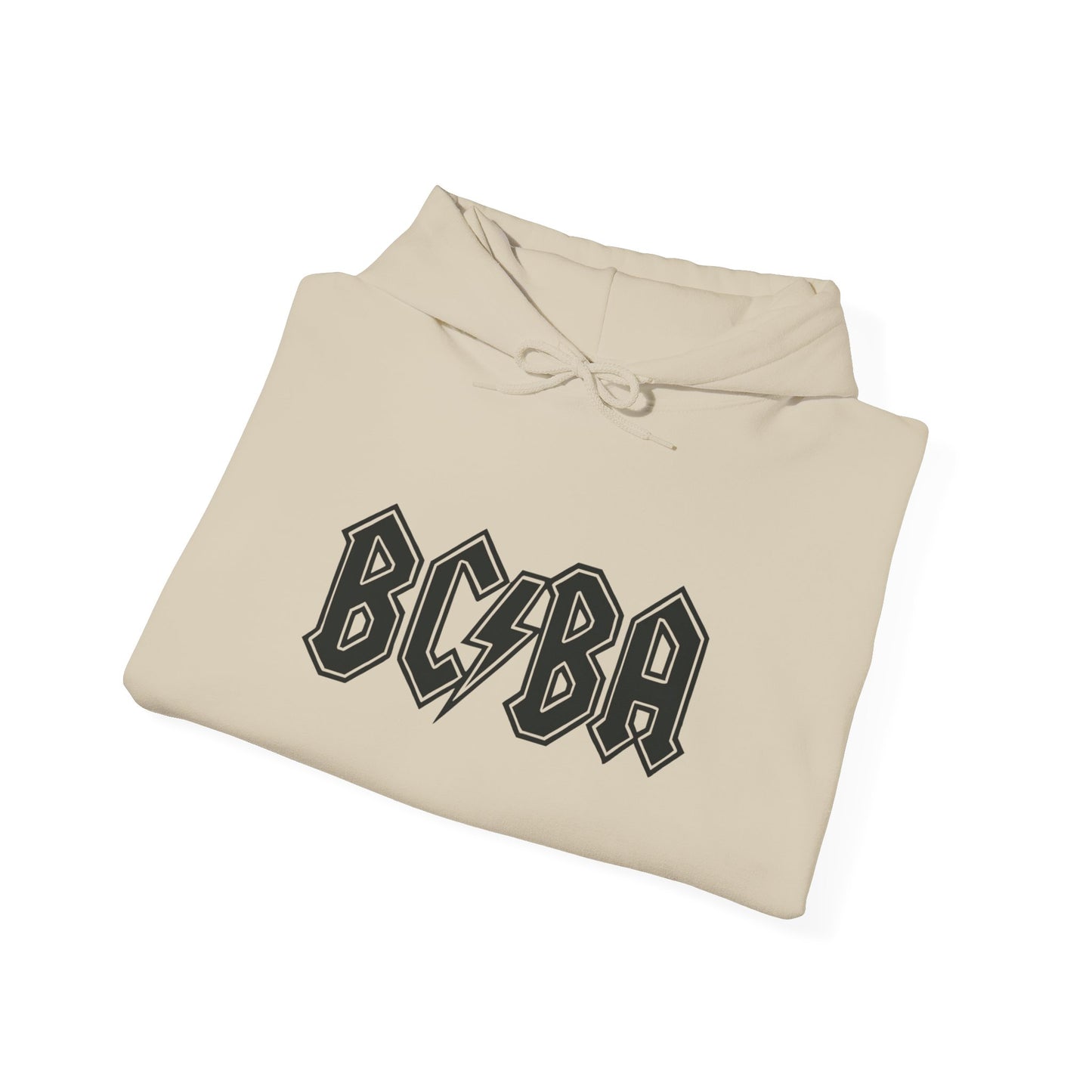 BCBA Lightning Logo Hoodie — Retro Rock Graphic Pullover