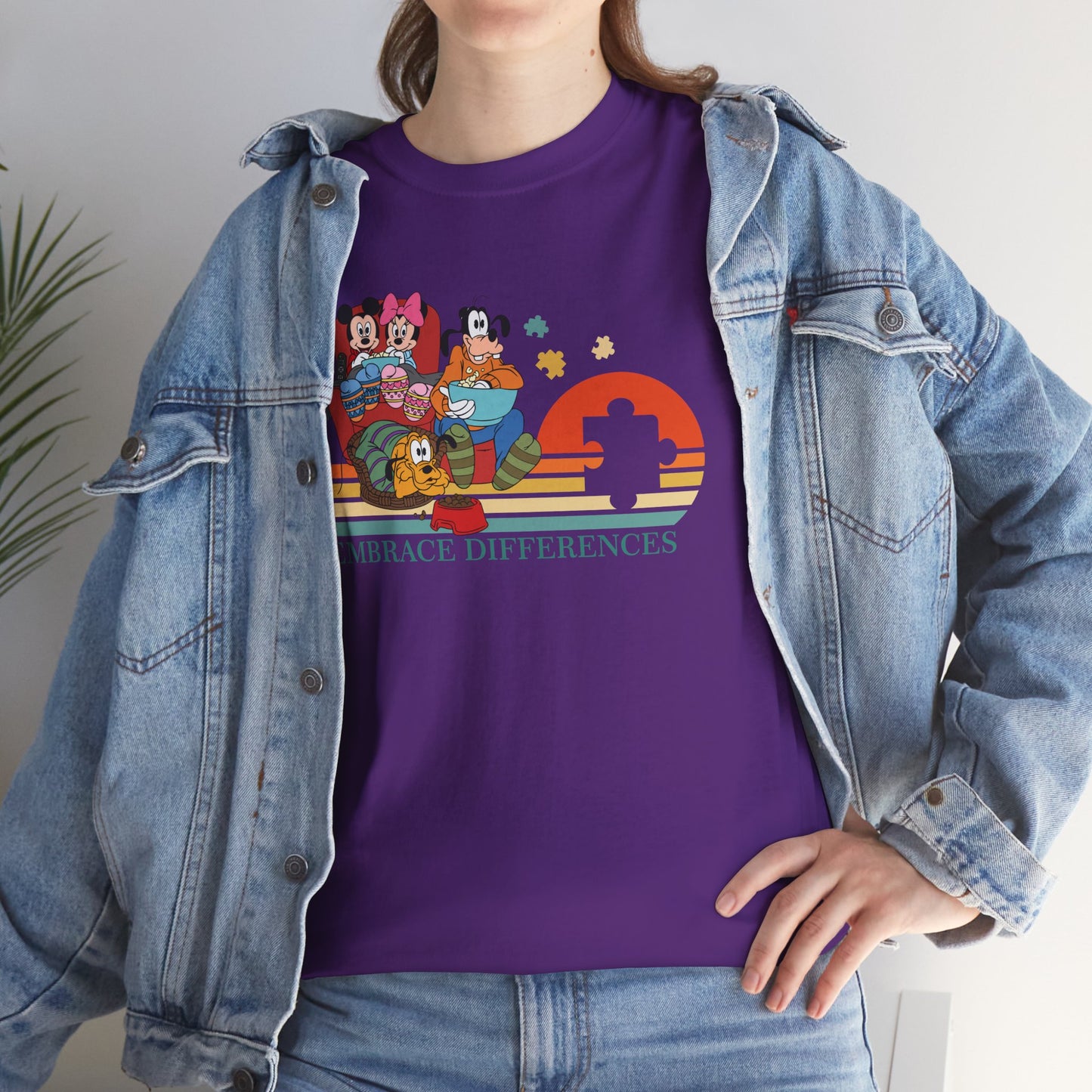 Embrace Differences Tee — Inclusive Retro Pride Graphic T-Shirt