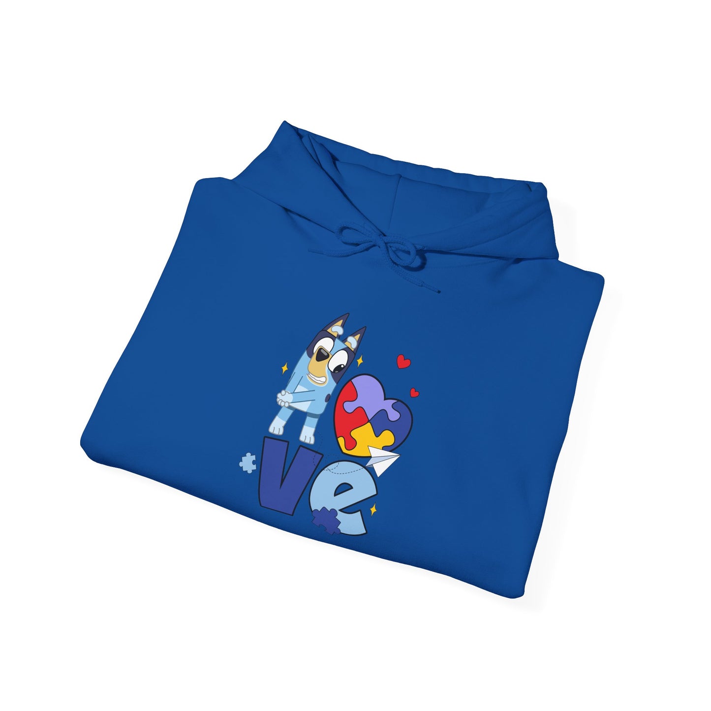 Autism Puzzle Heart Love Hoodie — Cute Inclusive Love Graphic Sweatshirt