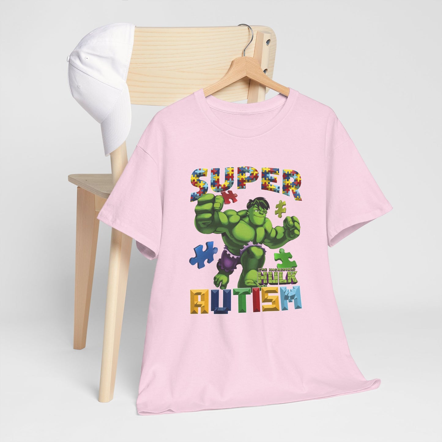 Autism Superhero Tee — 'Super Autism' Puzzle-Pattern Kids Shirt