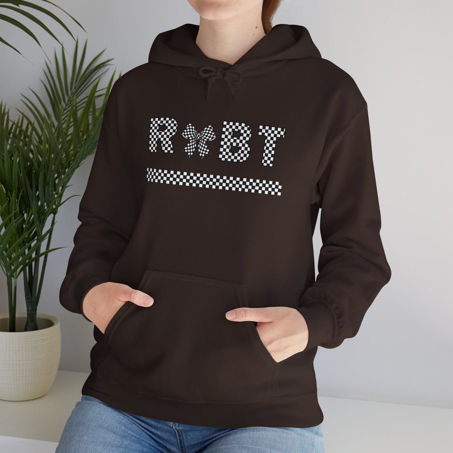 RBT Bow Checkered Hooded Sweatshirt
