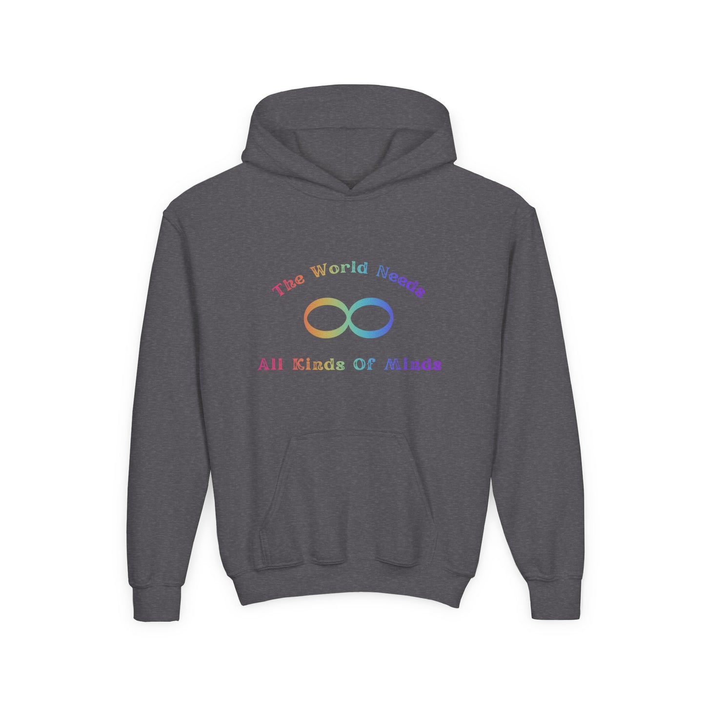 Inclusive Minds Youth Hoodie - The World Needs All Kinds of Minds