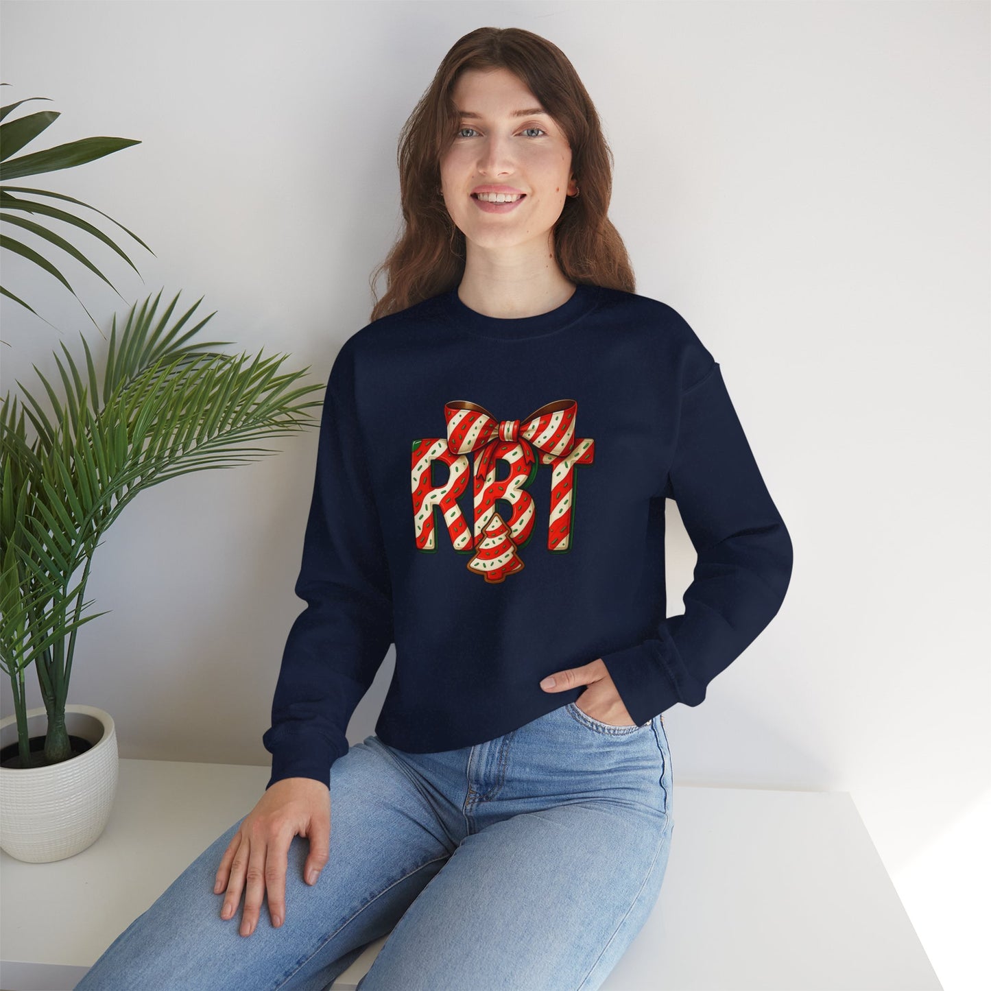 Lil Debbie 'RBT' Tree Cake Holiday Graphic Sweatshirt — Holiday Retro Logo Crewneck