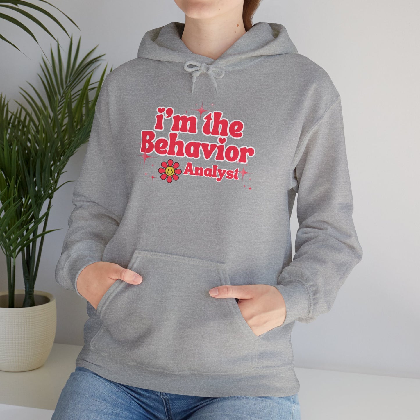 Behavior Analyst Hoodie — “I’m the Behavior Analyst” Retro Floral Design