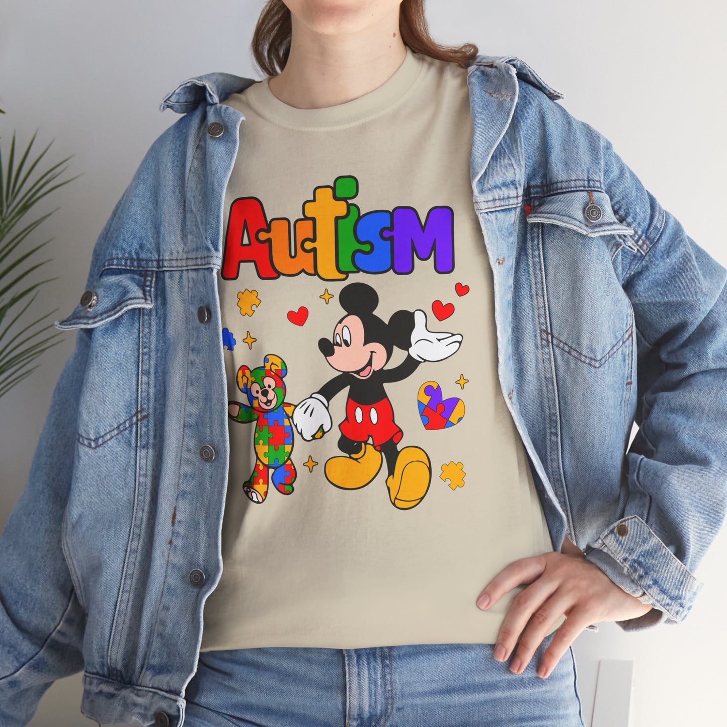 Autism Awareness T-Shirt — Colorful Puzzle Heart Design