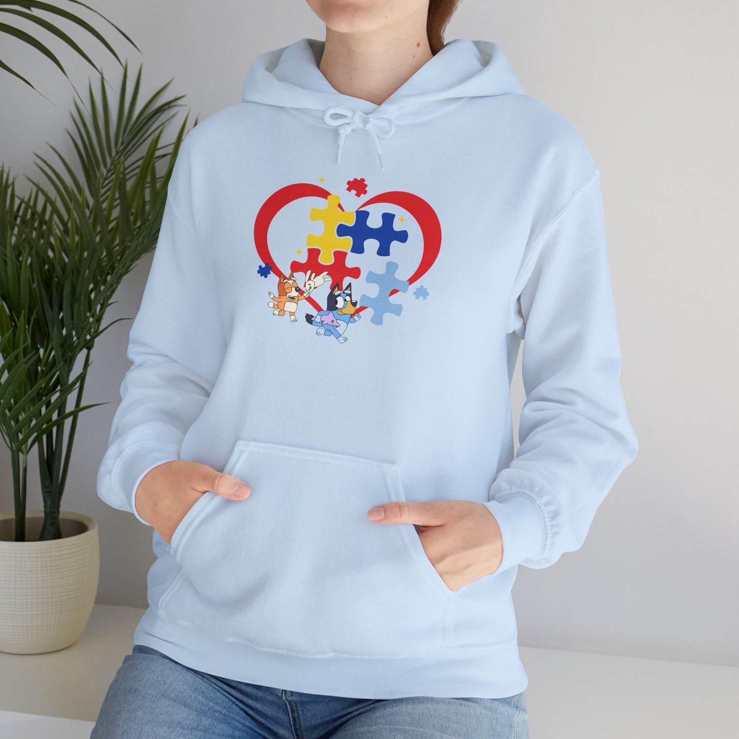 Autism Awareness Puzzle Heart Hoodie — Support & Love Sweatshirt
