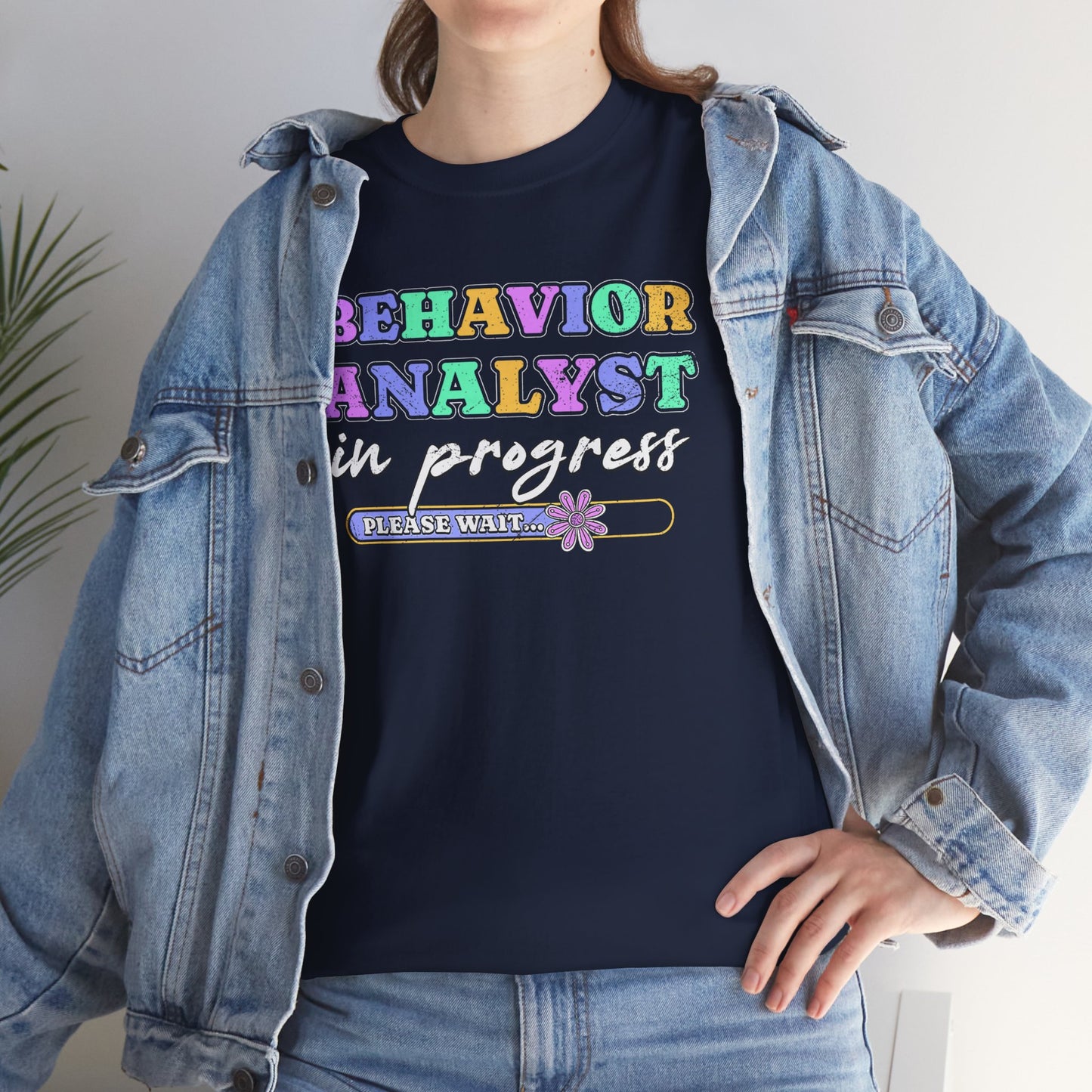 Behavior Analyst in Progress T-Shirt — Pastel Rainbow ABA Therapist Tee