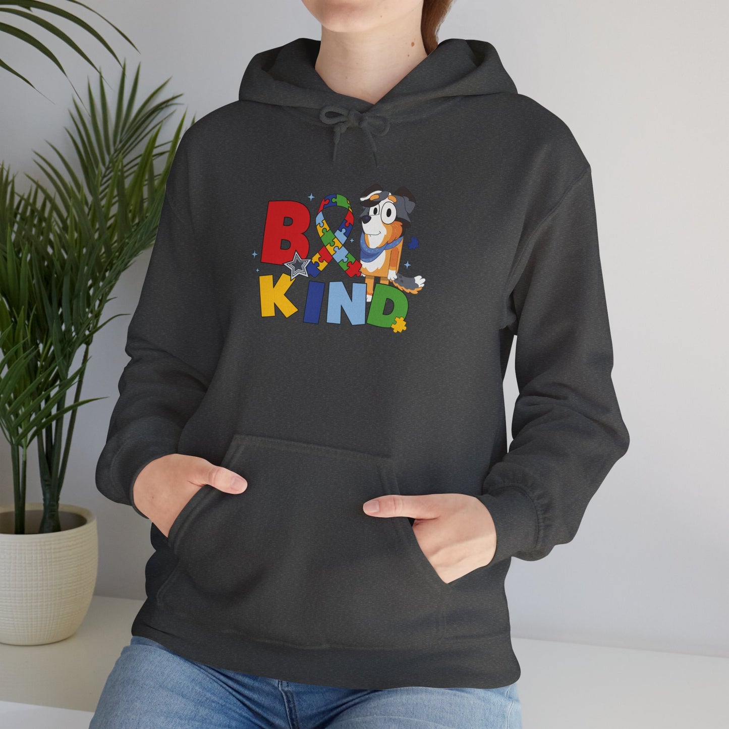 Be Kind Rainbow Ribbon Hoodie — Autism Awareness Cute Penguin Sweatshirt