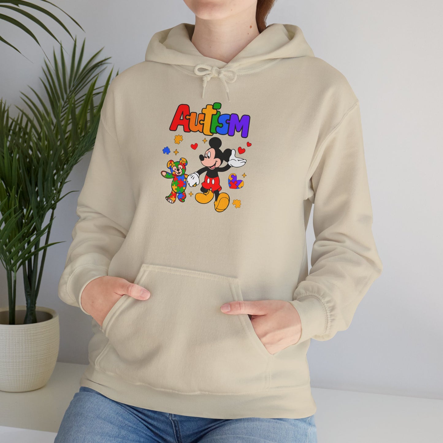 Autism Awareness Hoodie — Colorful Puzzle Heart Design