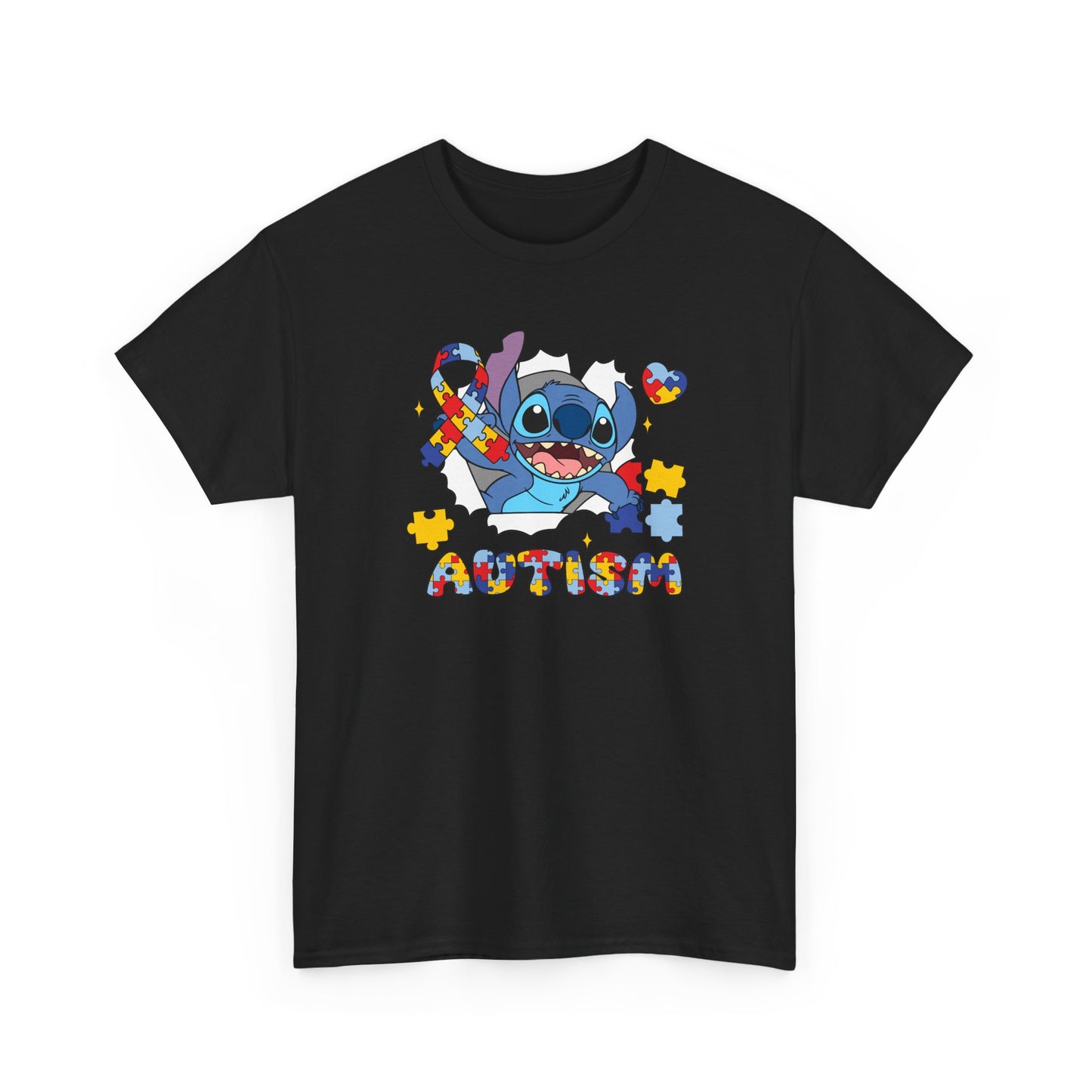 Stitch Autism Awareness T-Shirt — Puzzle Heart Design