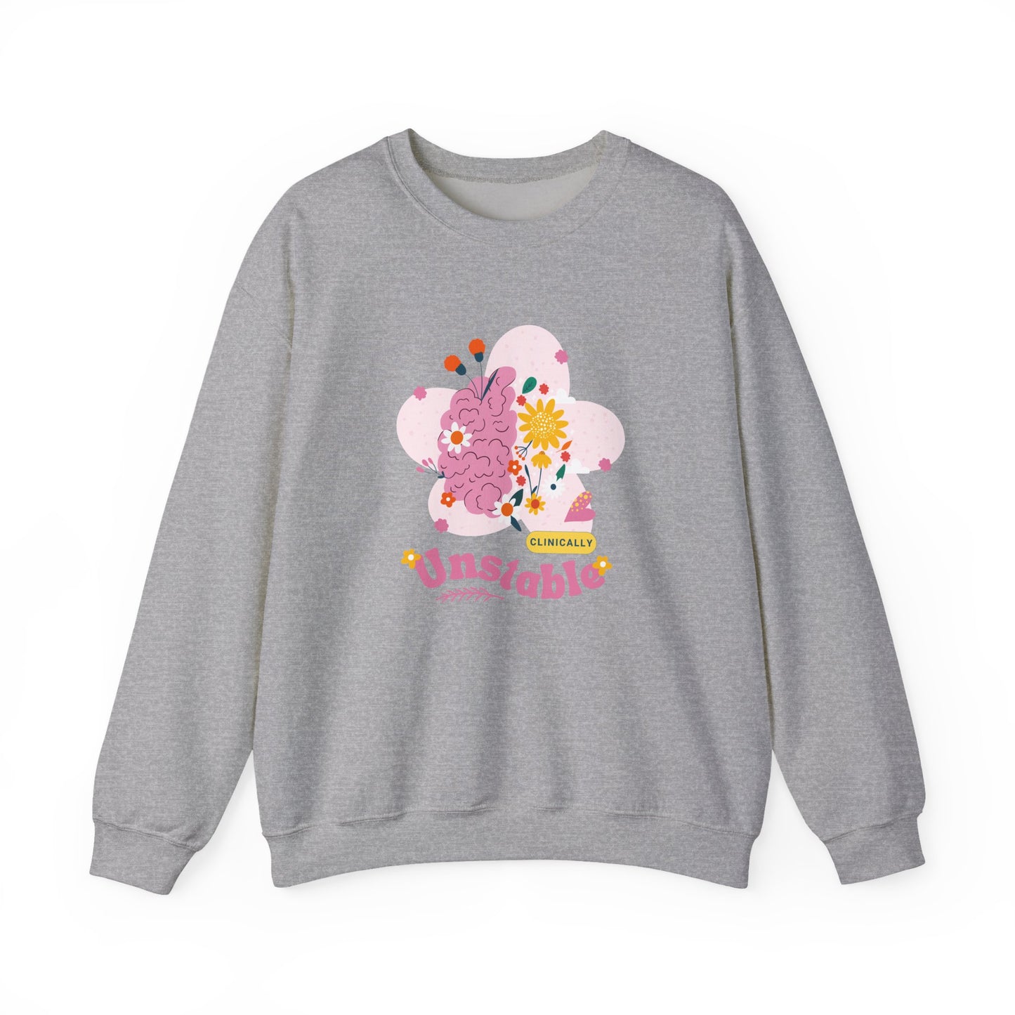 Unstable Floral Brain Crewneck Sweatshirt