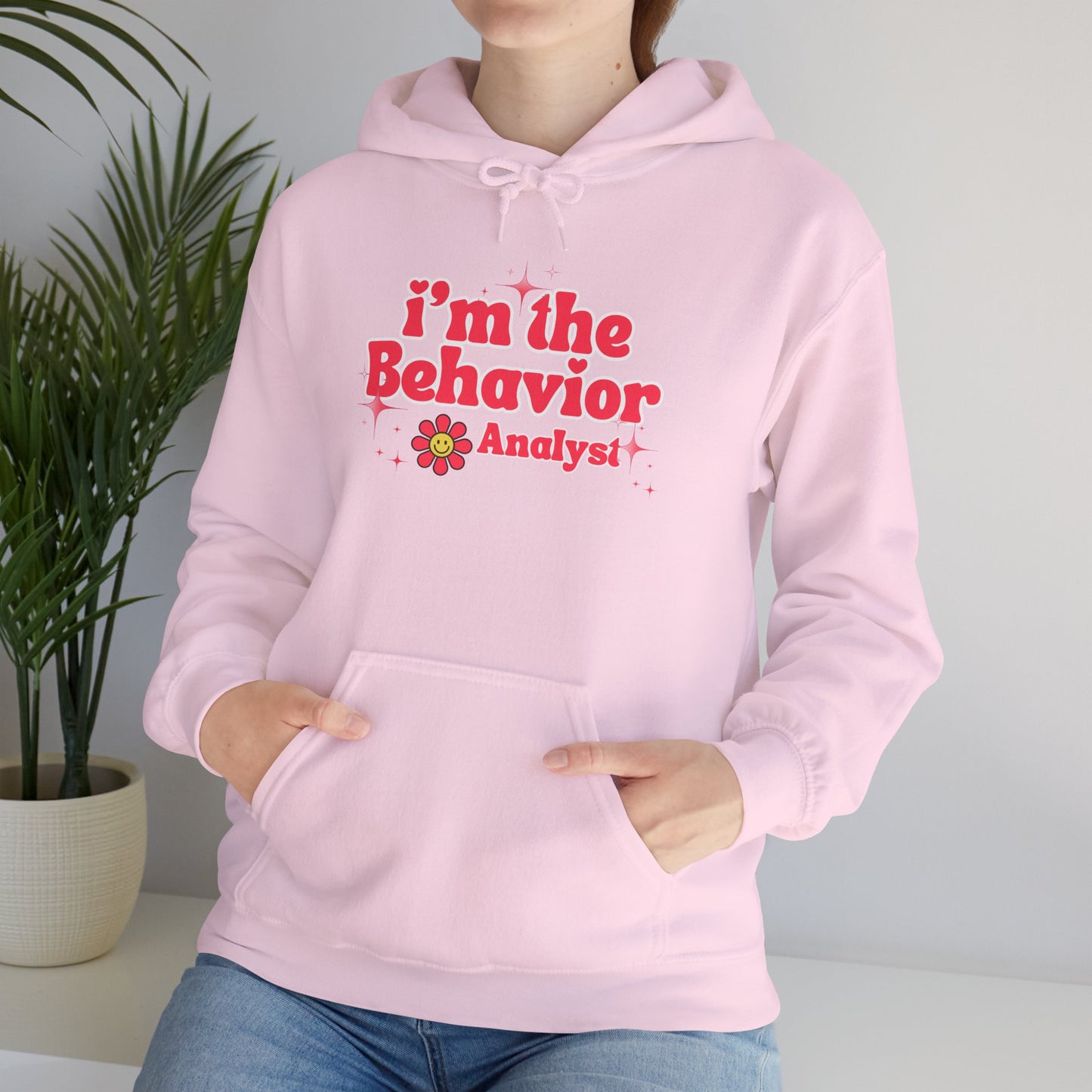 Behavior Analyst Hoodie — “I’m the Behavior Analyst” Retro Floral Design