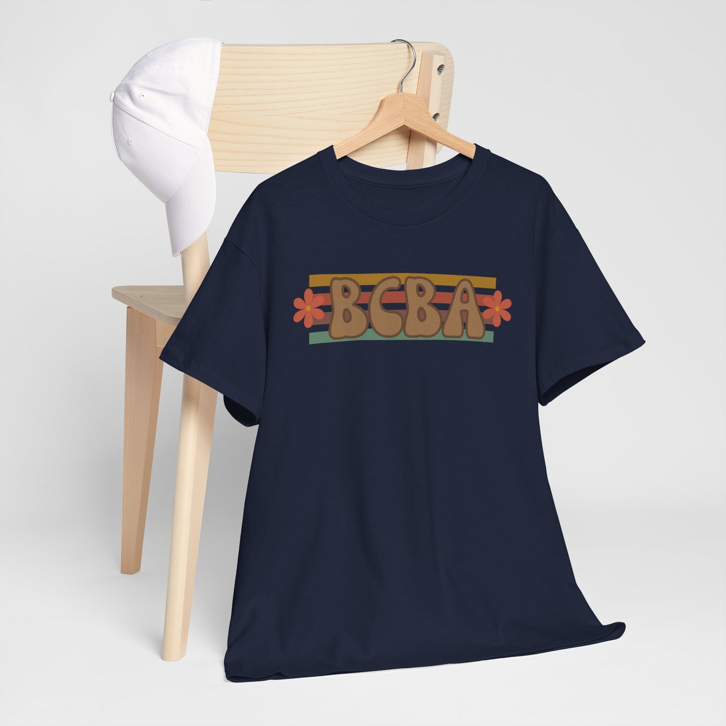 BCBA Unisex Heavy Cotton Tee, Comfortable Daily Wear, Perfect Gift, Summer Fashion, Relaxed Fit Top, Family Gatherings, Self-Care