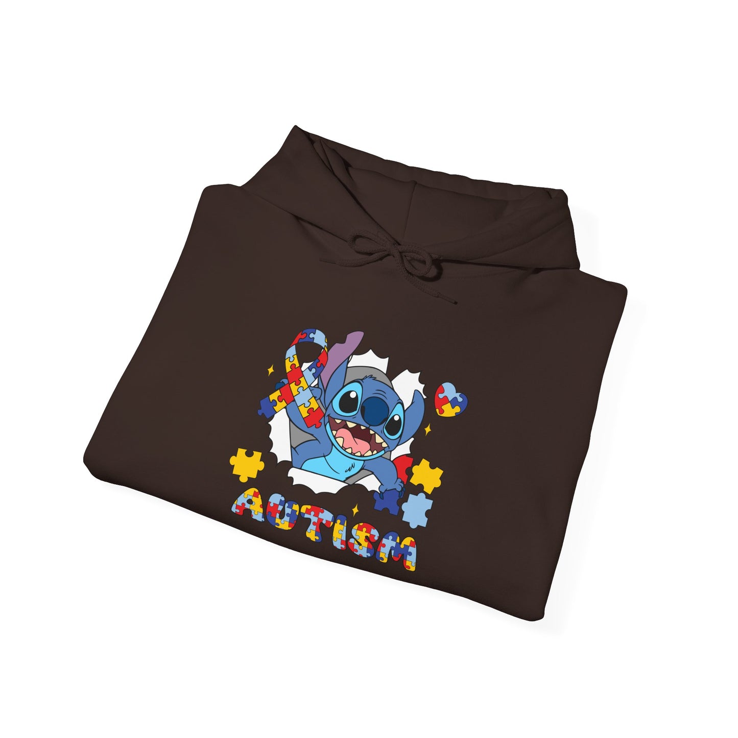 Autism Awareness Hoodie — Colorful Puzzle Stitch Design