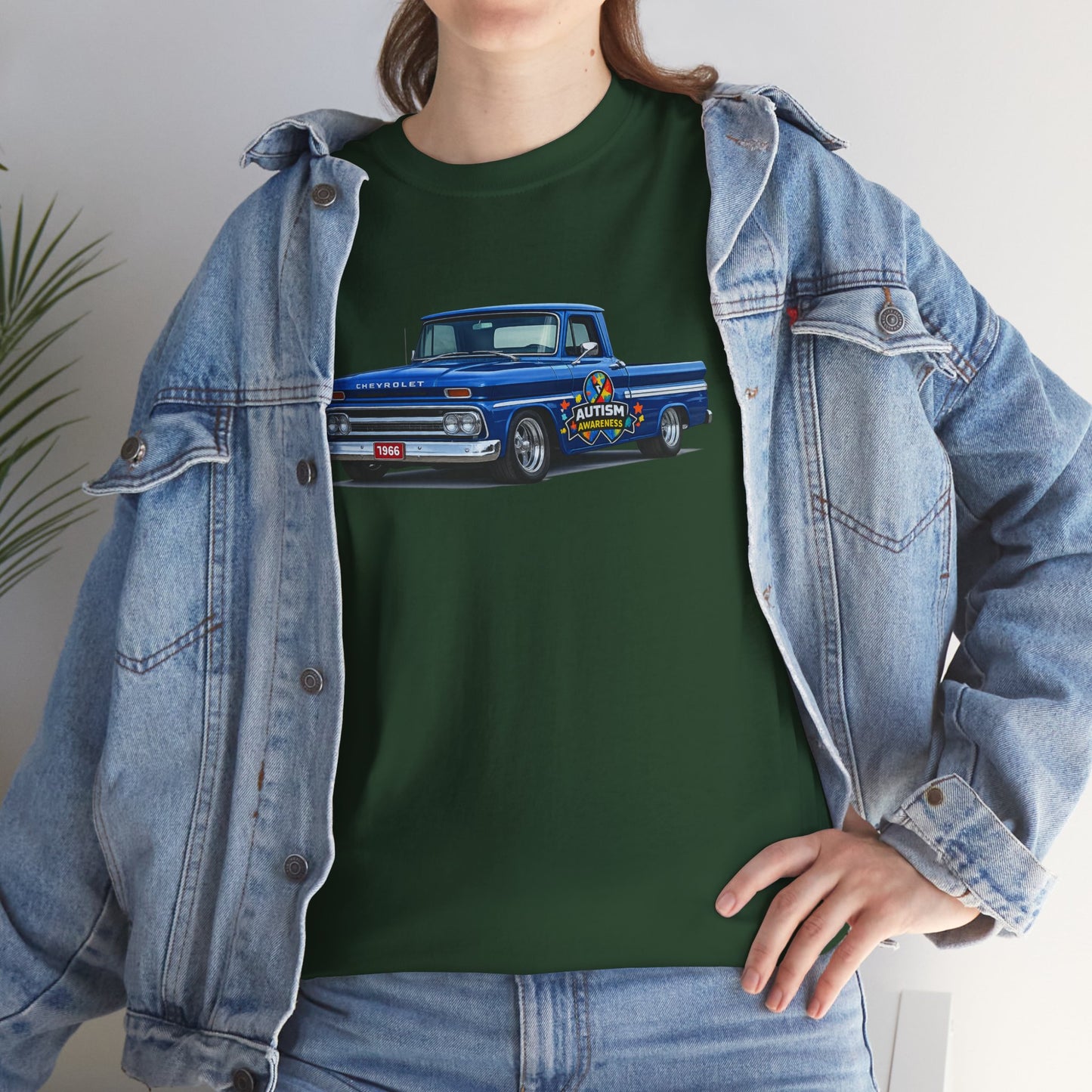 Classic Blue Pickup Truck T‑Shirt — Vintage Chevy C10 Graphic Tee