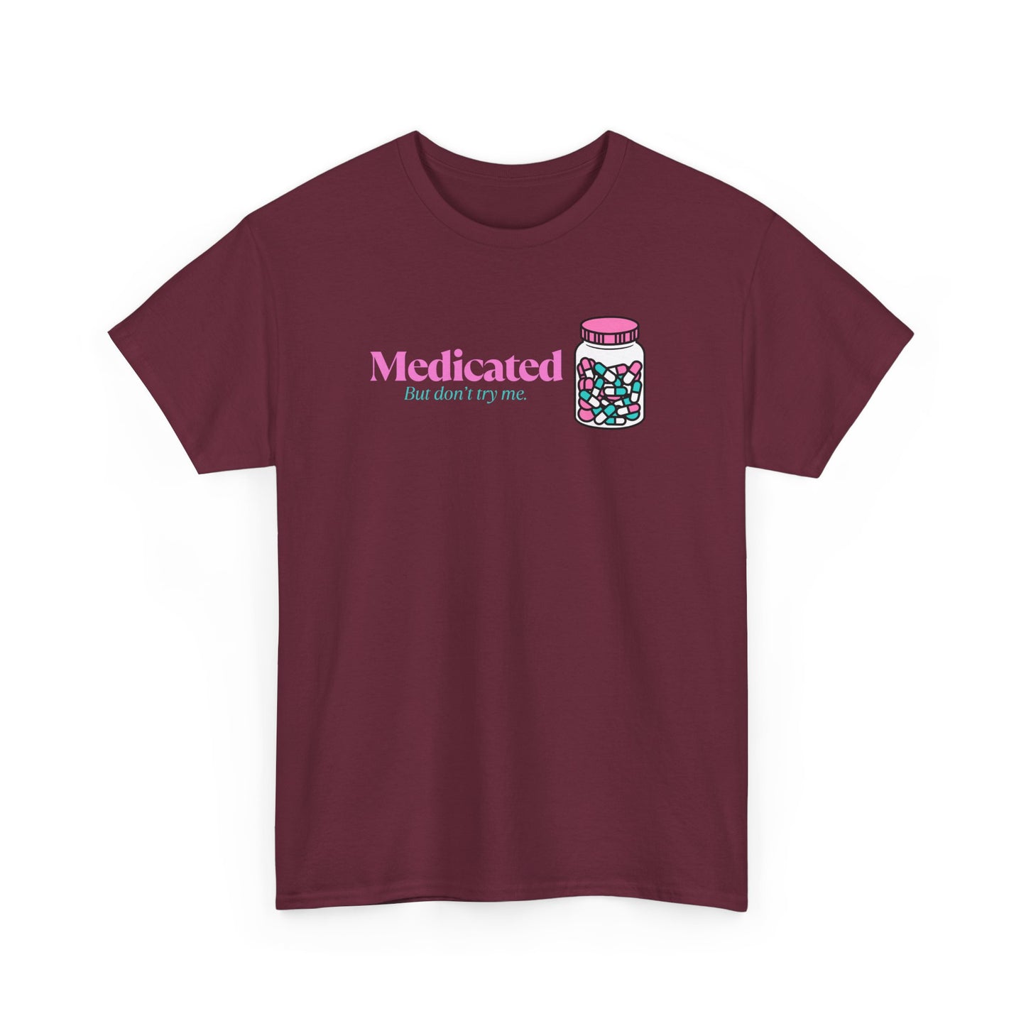 Medicated Unisex Heavy Cotton Tee - Fun and Playful Shirt for Relaxation
