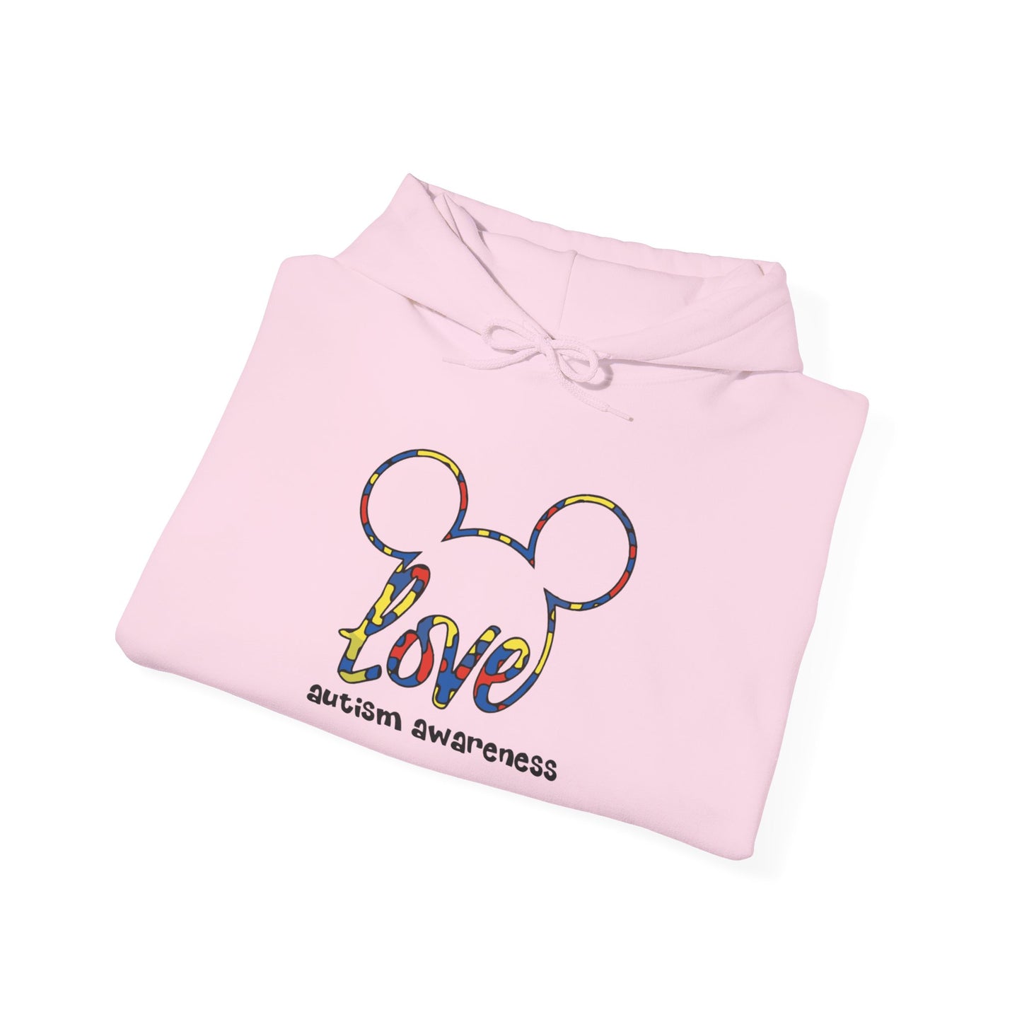 Autism Awareness Love Hoodie — Rainbow Puzzle Mickey Ears