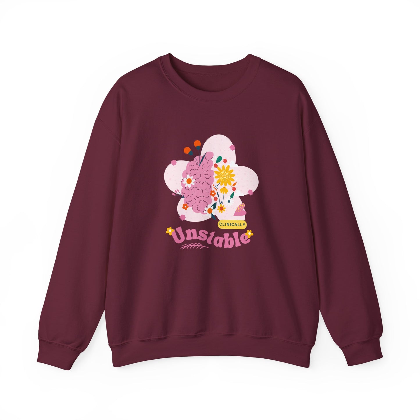 Unstable Floral Brain Crewneck Sweatshirt