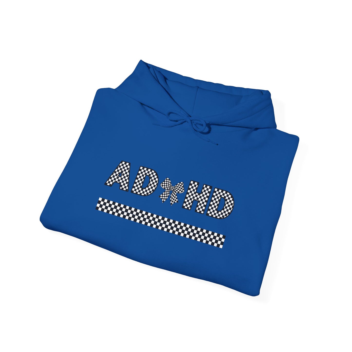 ADHD Bow Checkered Hooded Sweatshirt