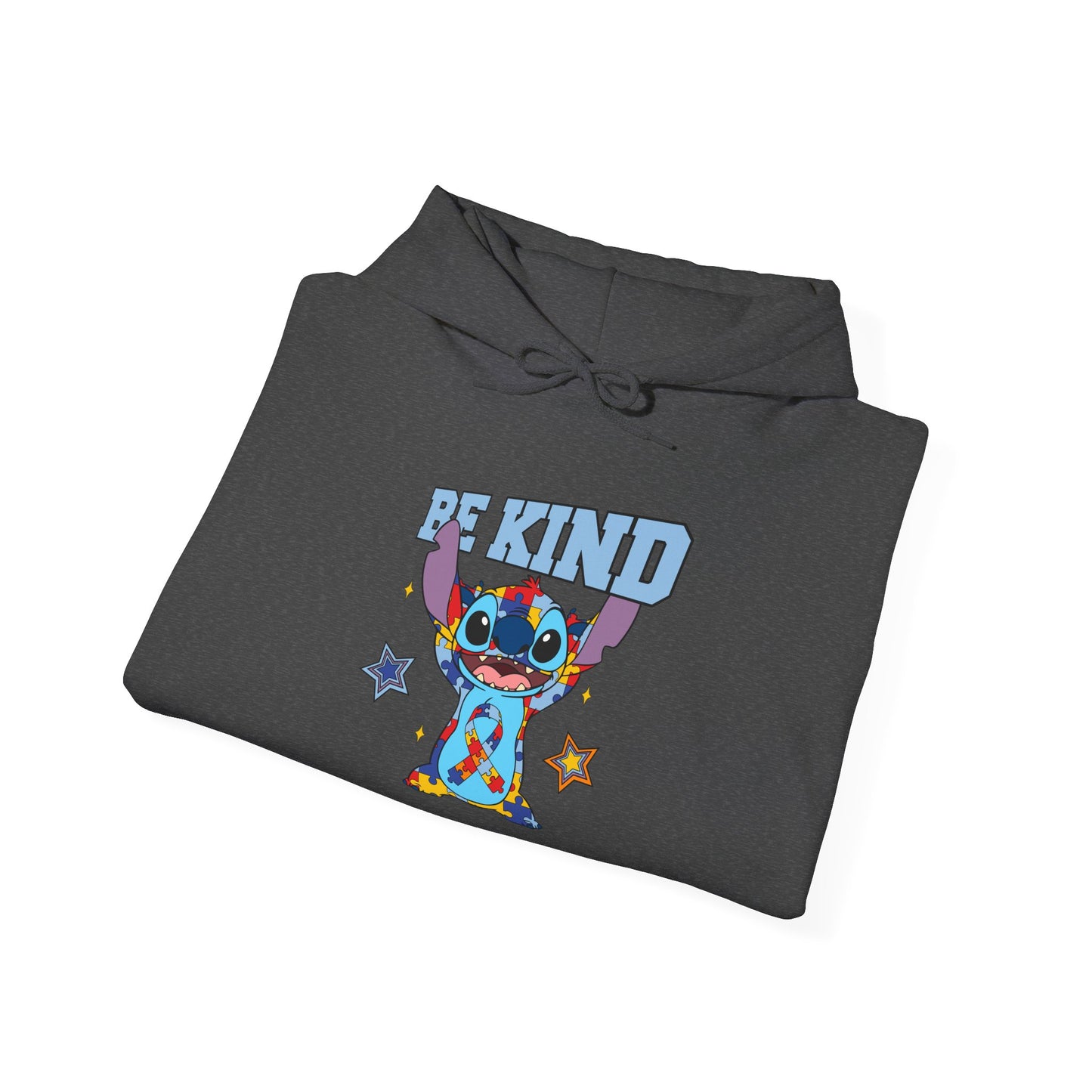 Be Kind Stitch Hoodie — Cute Cartoon Alien Graphic Sweatshirt