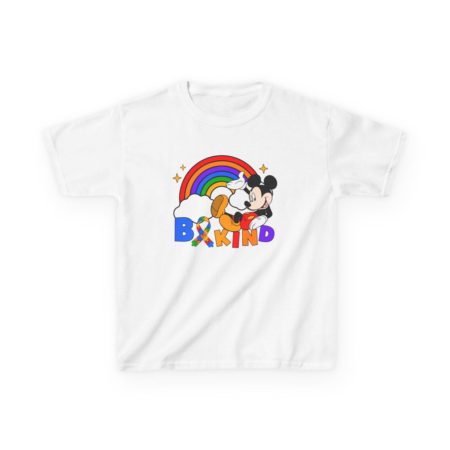 Kids Tee — Be Kind Rainbow Character Design
