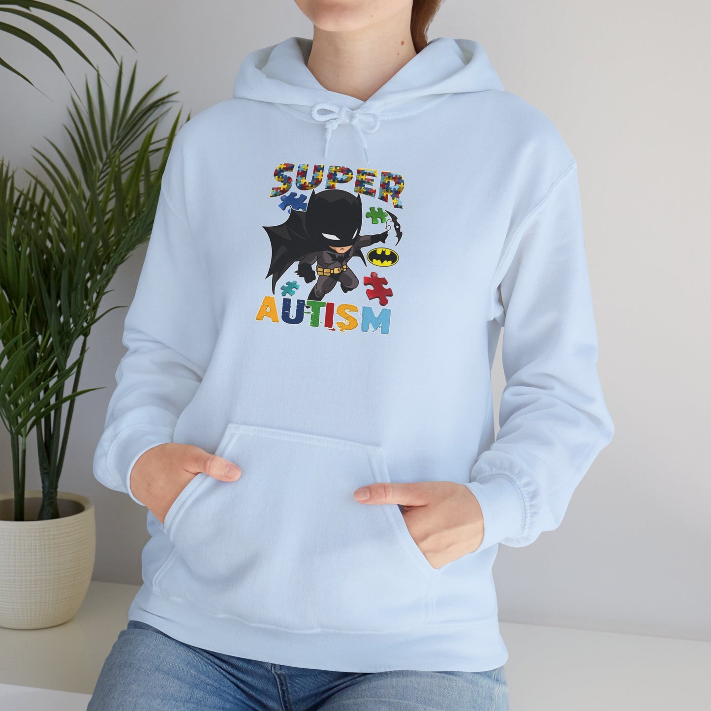 Super Autism Hoodie — Superhero Puzzle Piece Autism Awareness Sweatshirt