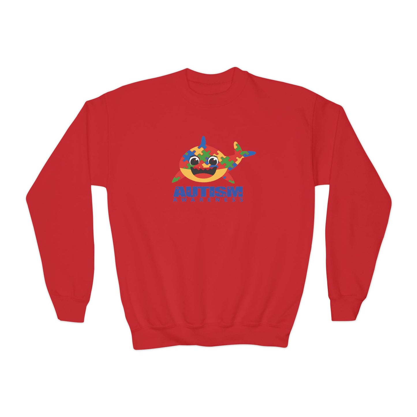Colorful Autism Awareness Youth Crewneck Sweatshirt