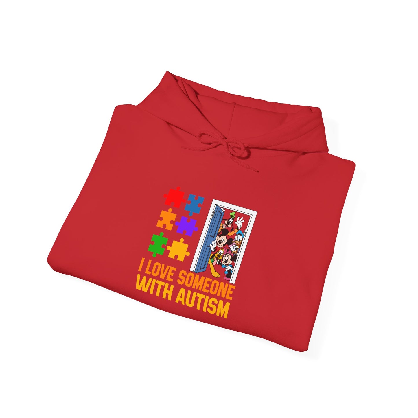 I Love Someone With Autism Hoodie — Puzzle Heart Awareness Sweatshirt